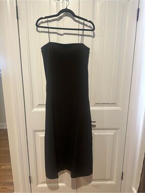 The Row Spaghetti-Strap Black Long Dress